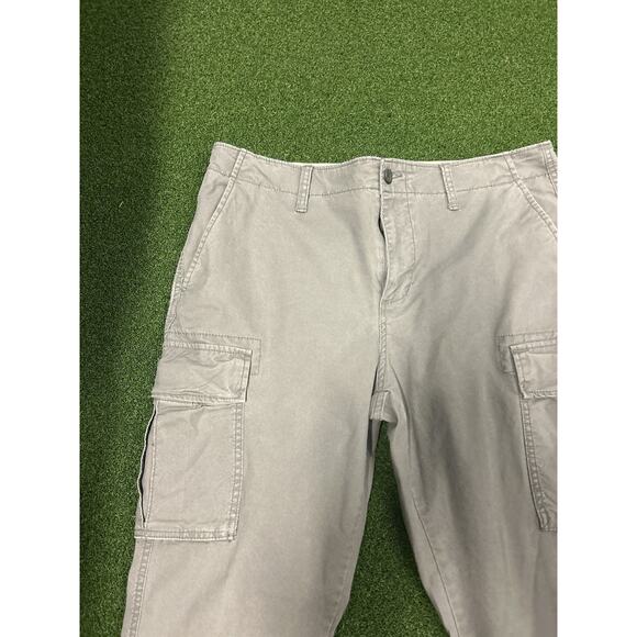 Old Navy 100% Cotton Gray Straight Leg Cargo Pockets Pants Men's 34x32 - Picture 3 of 9